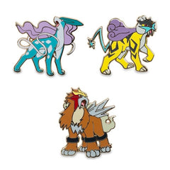 Raikou, Entei & Suicune Pokémon Pins (3-Pack)