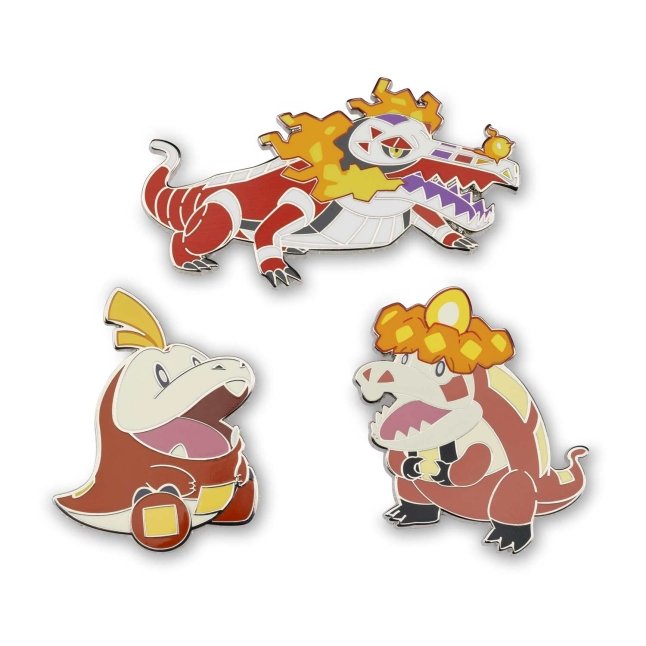 Fuecoco, Crocalor & Skeledirge Pokémon Pins (3-Pack)