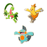 Grovyle, Combusken & Marshtomp Pokémon Pins (3-Pack)