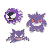 Gastly, Haunter & Gengar Pokémon Pins (3-Pack)