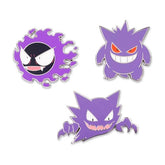 Gastly, Haunter & Gengar Pokémon Pins (3-Pack)