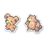 Teddiursa & Ursaring Pokémon Pixel Pins (2-Pack)