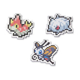 Wurmple, Silcoon & Beautifly Pokémon Pixel Pins (3-Pack)