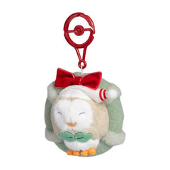 Rowlet Pokémon Holiday Wishes Plush Key Chain