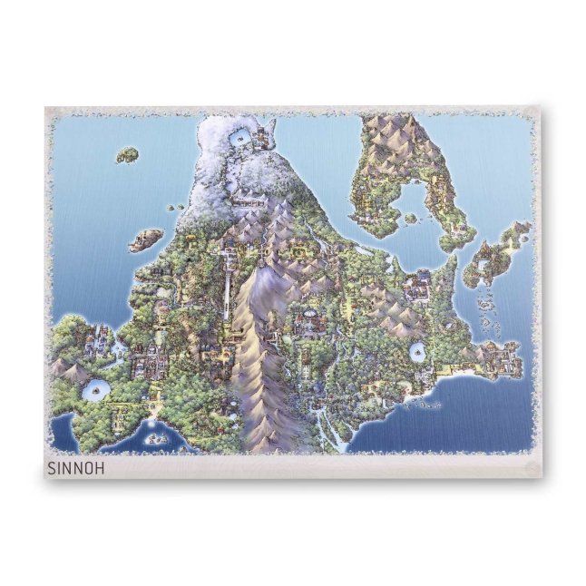 Sinnoh Pokémon Region Maps Poster
