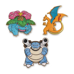 Pokémon Deluxe Pins: Venusaur, Charizard & Blastoise Pin Box Set (3-Pack)