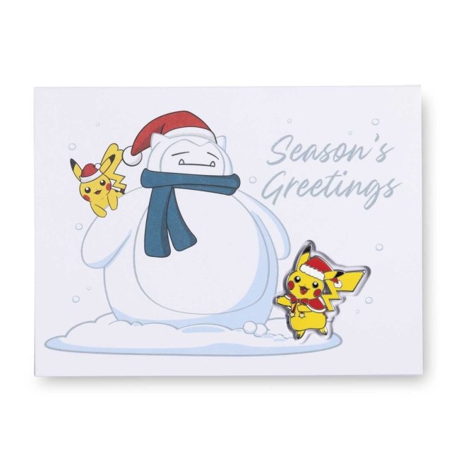 Together for the Holidays Pokémon Pin & Greeting Card