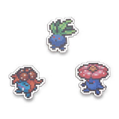 Oddish, Gloom & Vileplume Pokémon Pixel Pins (3-Pack)
