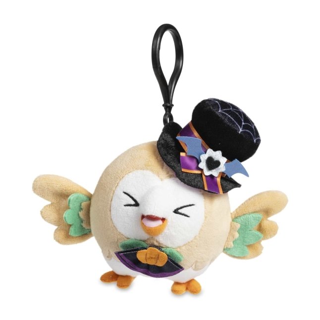 Rowlet Pokémon Halloween Poké Plush Key Chain