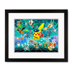Special Delivery Pikachu Framed Art Print