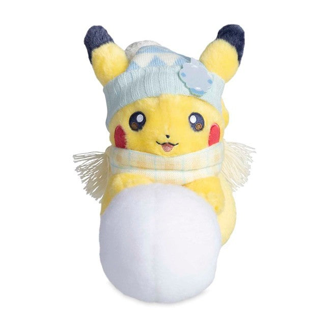 Snowball-Rolling Pikachu Snowy Softies Plush - 7 ¾ In.
