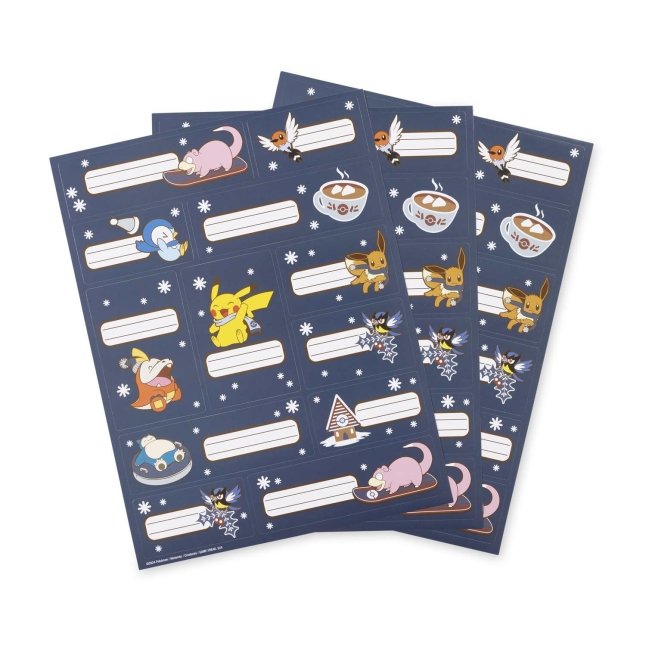 Pokémon Holiday Gift Labels (3 Sheets)