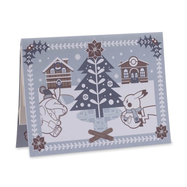 Pikachu & Fuecoco Pokémon Holiday Pins & Pop-Up Greeting Card